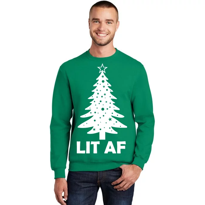 Lit AF Christmas Tree Sweatshirt