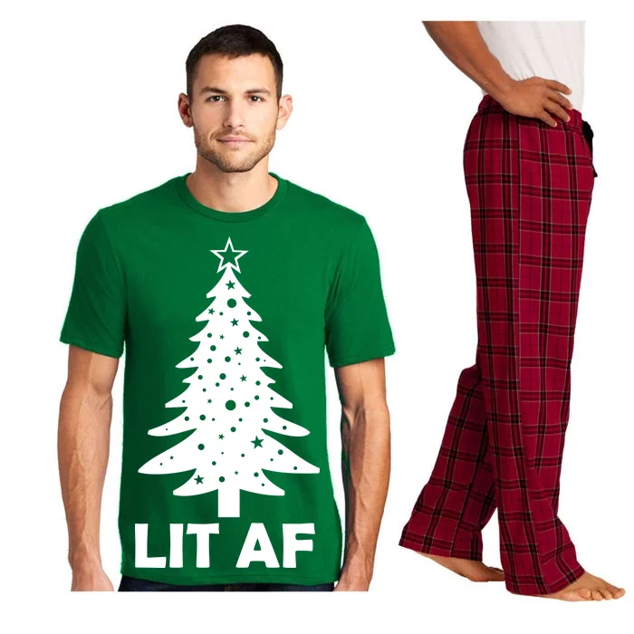 Lit AF Christmas Tree Pajama Set