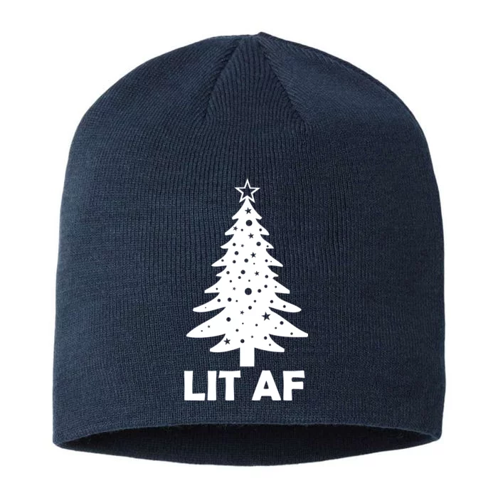 Lit AF Christmas Tree 8 1/2in Sustainable Knit Beanie