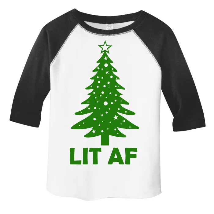 Lit AF Christmas Tree Toddler Fine Jersey T-Shirt