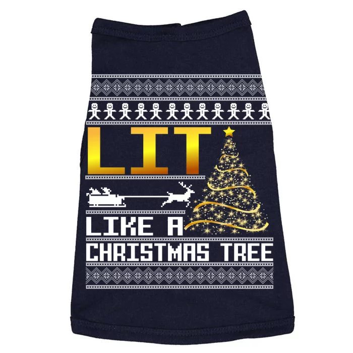 Lit Like a Christmas Tree Funny Ugly Christmas Doggie Tank