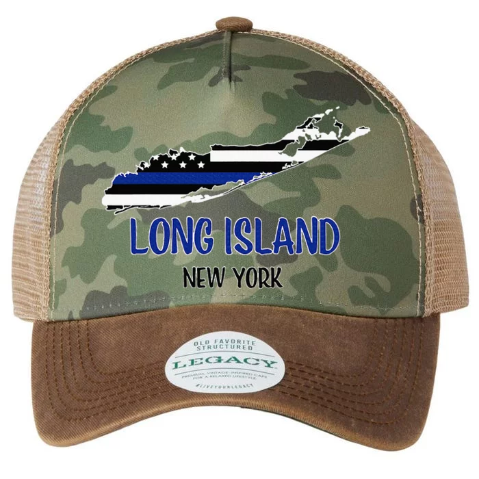 Long Island Thin Blue Line Flag Police Legacy Tie Dye Trucker Hat