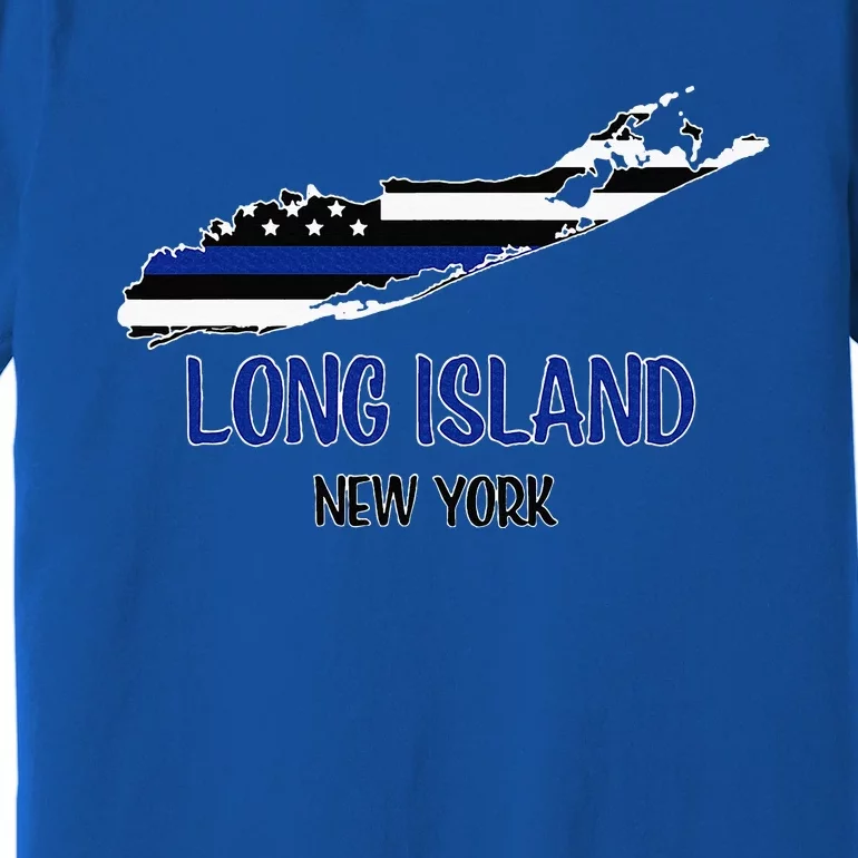 Long Island Thin Blue Line Flag Police Premium T-Shirt