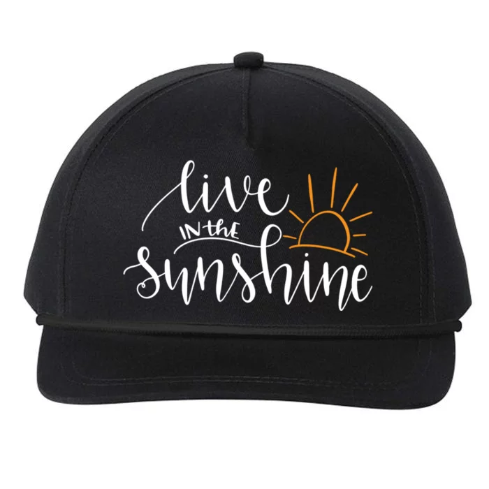 Live In The Sunshine Snapback Five-Panel Rope Hat