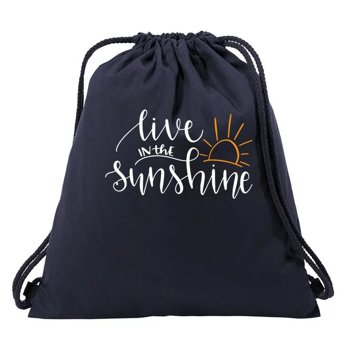 Live In The Sunshine Drawstring Bag