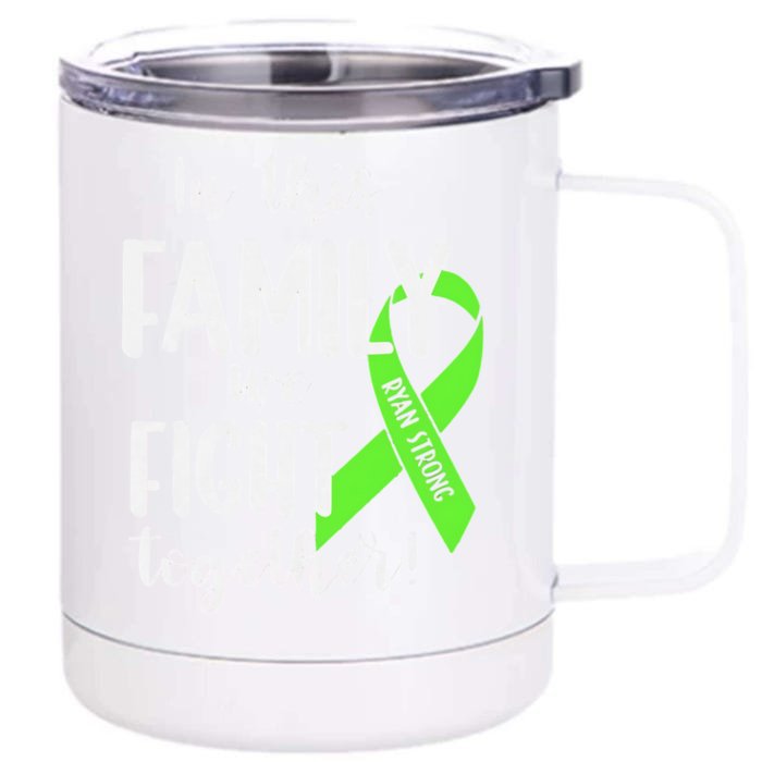 Lymphoma In This Family We Fight Together Team Cancer Lymphoma Ribbon Front & Back 12oz Stainless Steel Tumbler Cup