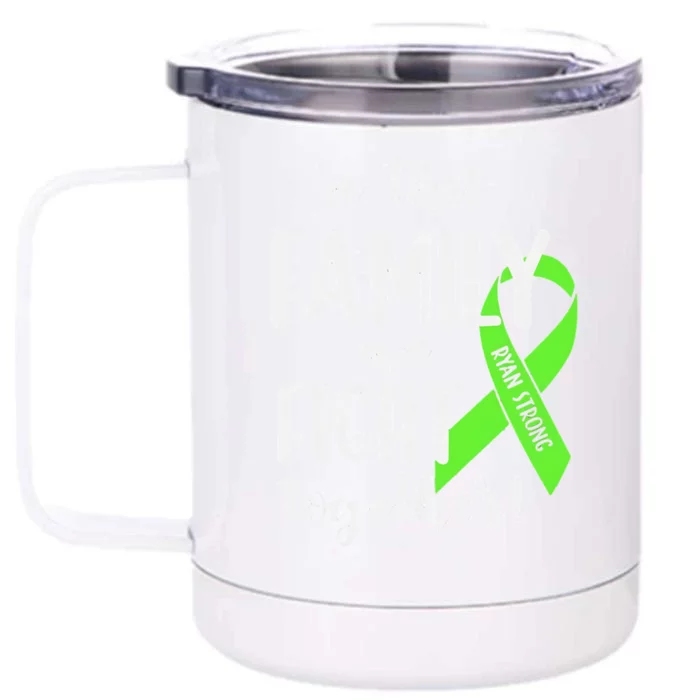 Lymphoma In This Family We Fight Together Team Cancer Lymphoma Ribbon Front & Back 12oz Stainless Steel Tumbler Cup