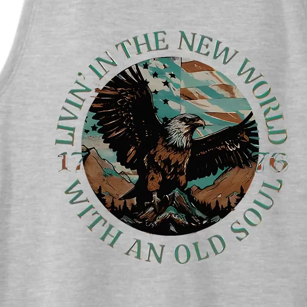 Living In The New World With An Old Soul Ladies Tri-Blend Wicking Tank