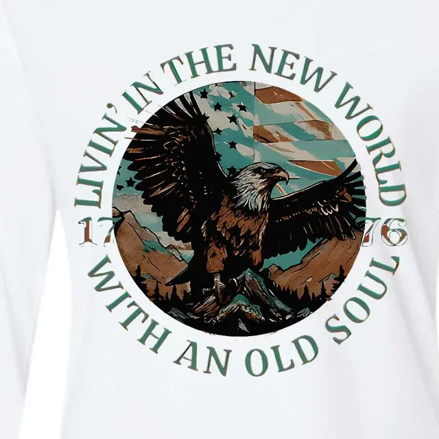 Living In The New World With An Old Soul Womens Cotton Relaxed Long Sleeve T-Shirt