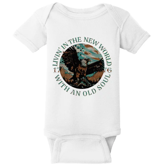 Living In The New World With An Old Soul Baby Bodysuit