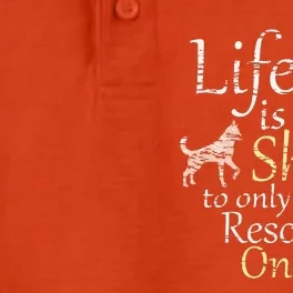 Life Is Too Short To Only Rescue One Dog Foster Mom Gift Dry Zone Grid Performance Polo