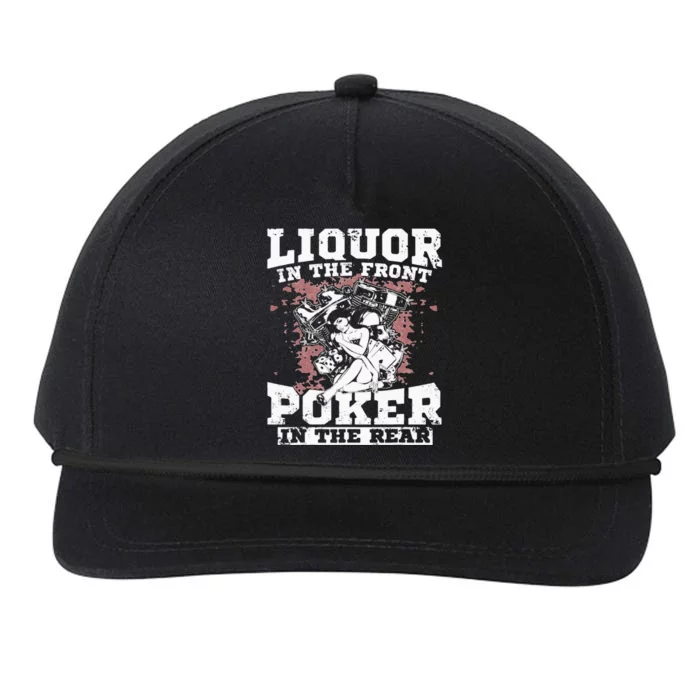 Liquor In The Front Poker In The Rear Awesome Racing Snapback Five-Panel Rope Hat