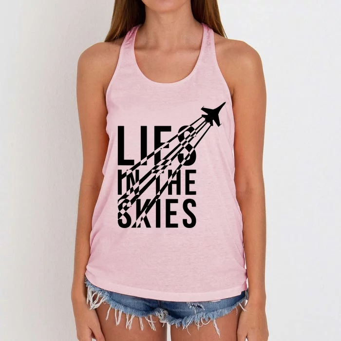 Lies In The Skies Women's Knotted Racerback Tank