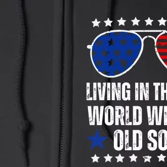 Living In The New World With An Old Soul Full Zip Hoodie