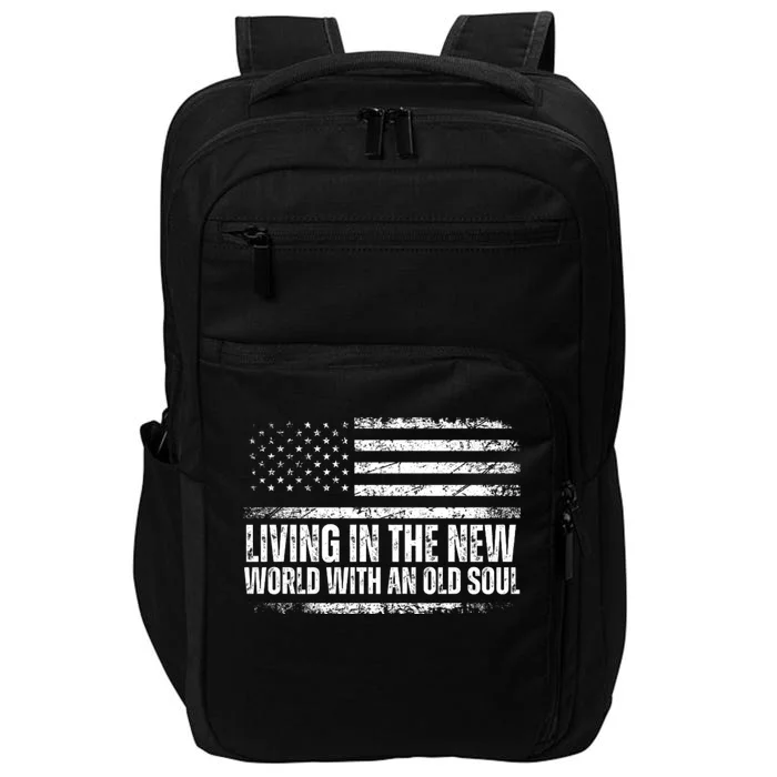 Living In The New World With An Old Soul America Flag Impact Tech Backpack