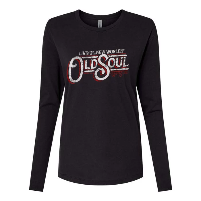 Living In The New World With An Old Soul Womens Cotton Relaxed Long Sleeve T-Shirt