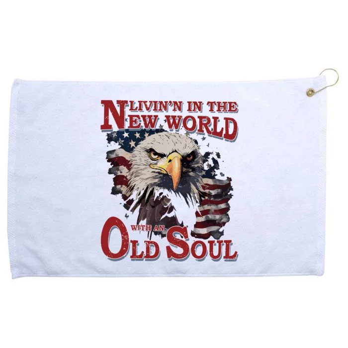 Living In The New World With An Old Soul Grommeted Golf Towel