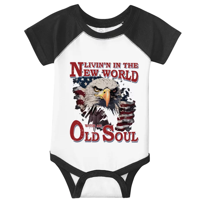 Living In The New World With An Old Soul Infant Baby Jersey Bodysuit