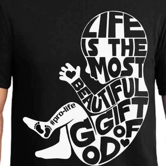 Life Is The Most Beautiful Of God ProLife Saves Lives Pajama Set