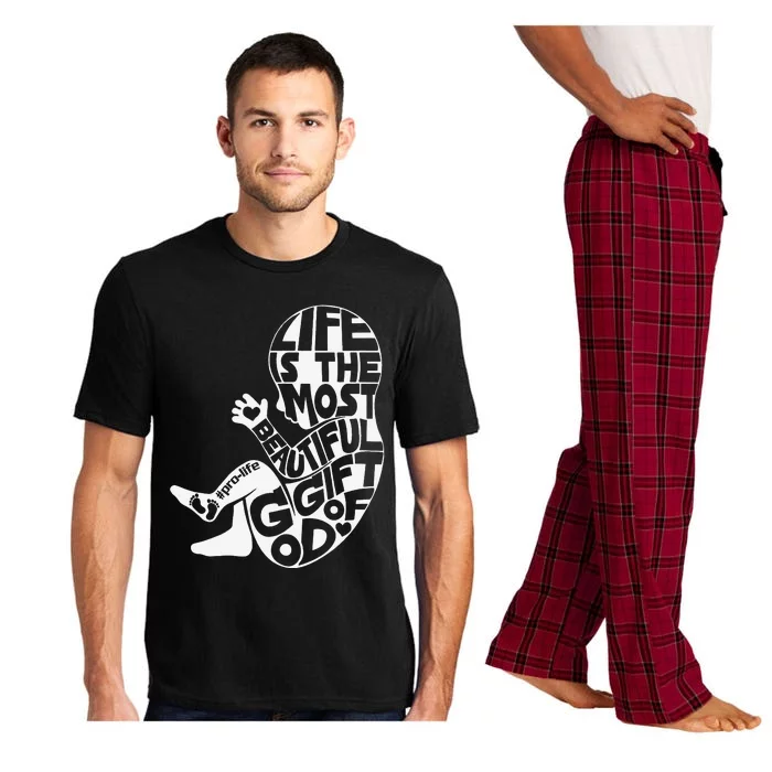 Life Is The Most Beautiful Of God ProLife Saves Lives Pajama Set