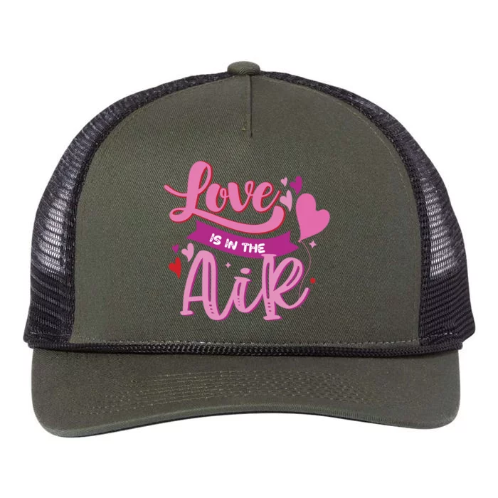 Love Is The Air Valentine's Day Gift Retro Rope Trucker Hat Cap