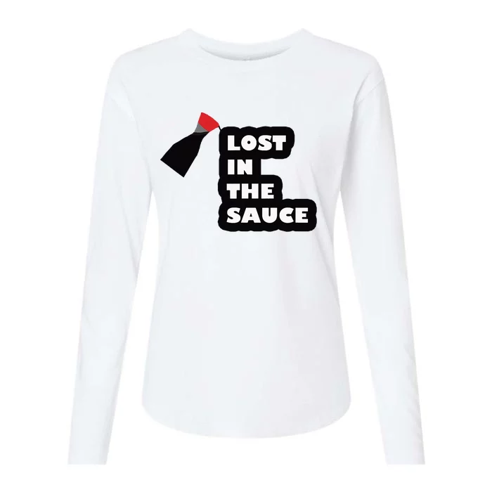 Lost In The Sauce Womens Cotton Relaxed Long Sleeve T-Shirt