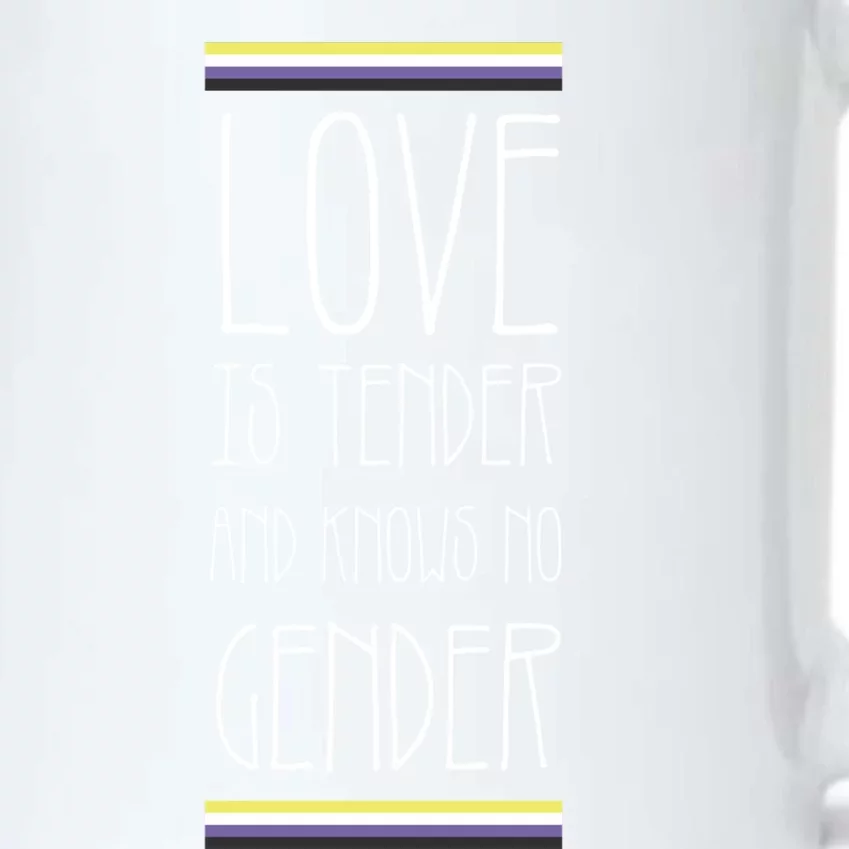 Love Is Tender And Knows No Gender Lgbt Nonbinary Pride Gift Black Color Changing Mug