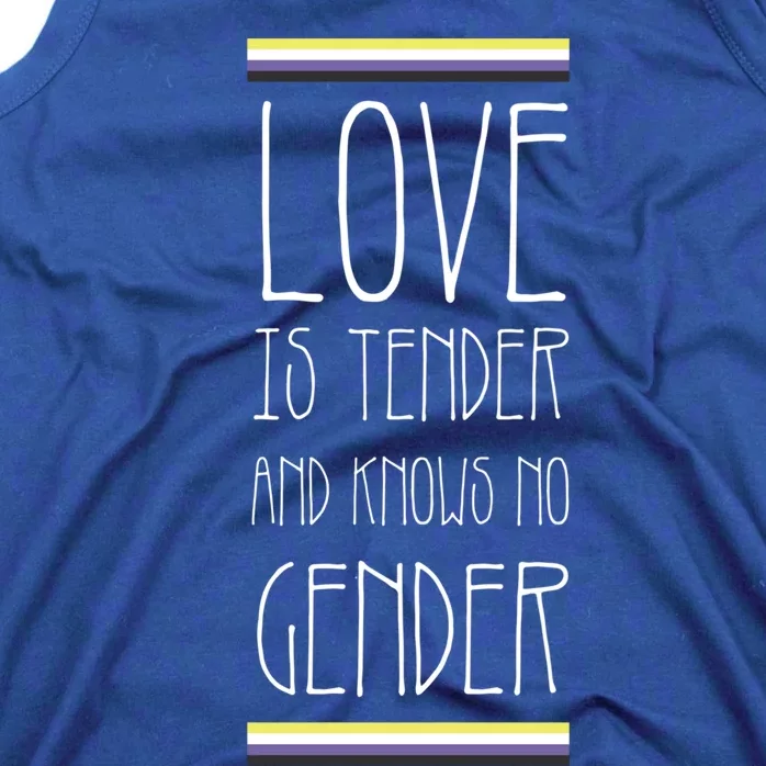 Love Is Tender And Knows No Gender Lgbt Nonbinary Pride Gift Tank Top