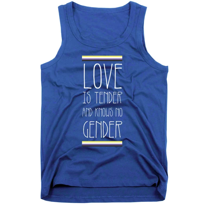 Love Is Tender And Knows No Gender Lgbt Nonbinary Pride Gift Tank Top