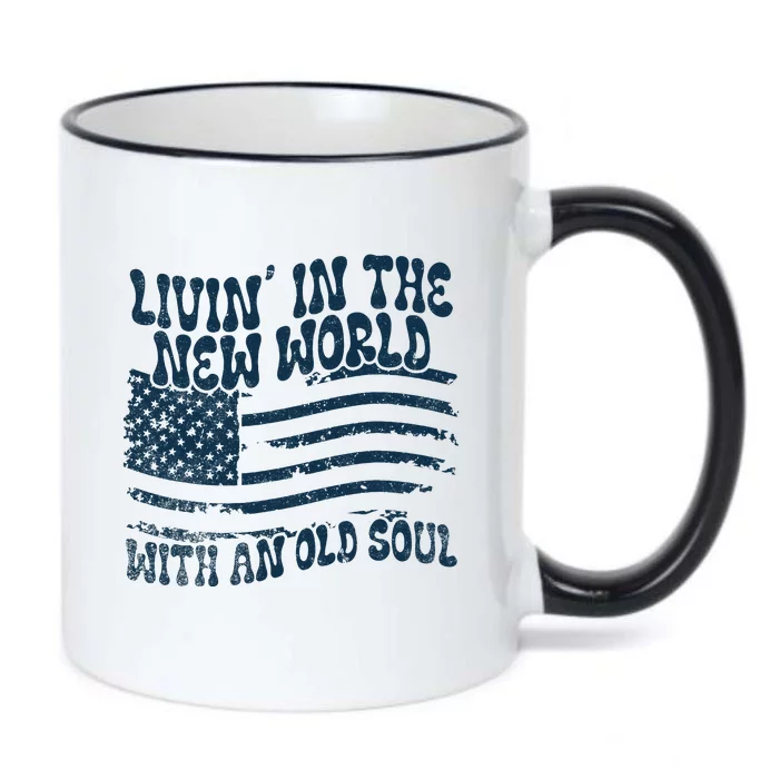 Living In The New World With An Old Soul Black Color Changing Mug