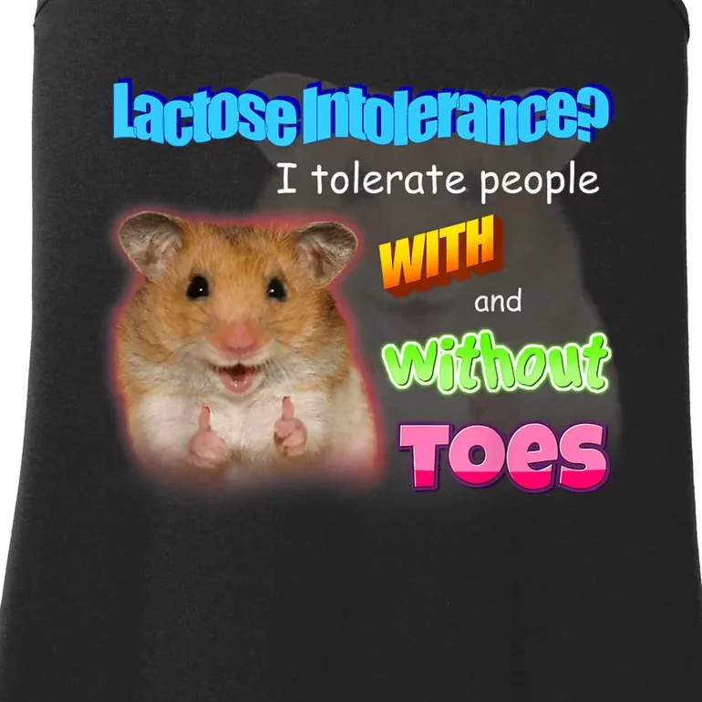 Lactose Intolerance Tolerate People With And Without Toes Meme Ladies Essential Tank