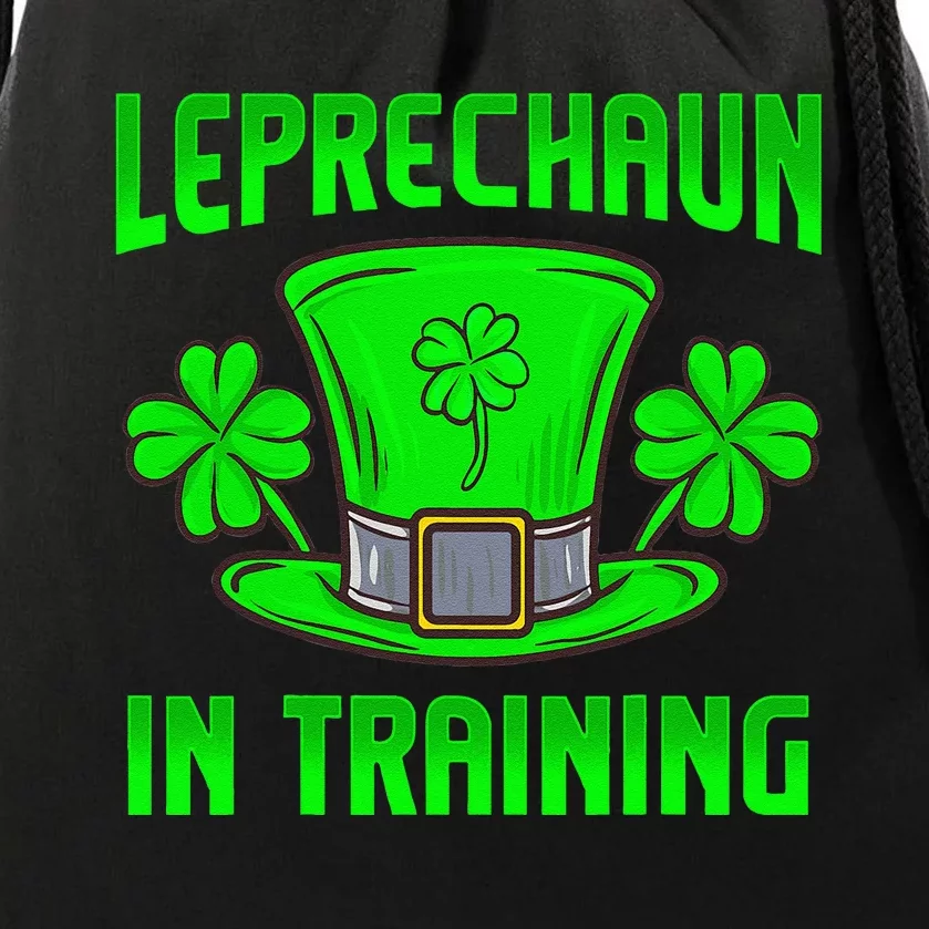 Leprechaun In Training Funny Saint Patrick's Day Green Hat Drawstring Bag