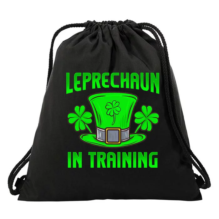 Leprechaun In Training Funny Saint Patrick's Day Green Hat Drawstring Bag