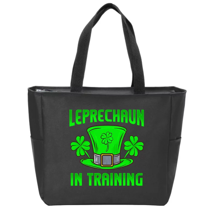 Leprechaun In Training Funny Saint Patrick's Day Green Hat Zip Tote Bag