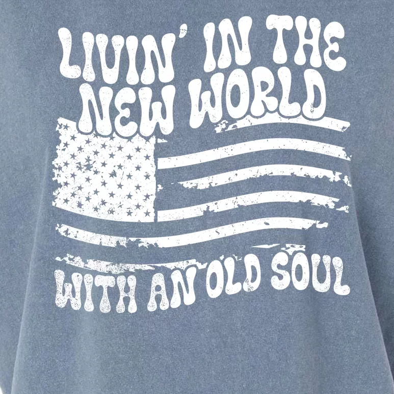 Living In The New World With An Old Soul Garment-Dyed Women's Muscle Tee