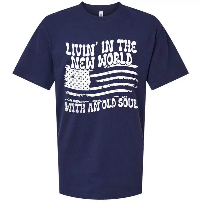 Living In The New World With An Old Soul Sueded Cloud Jersey T-Shirt