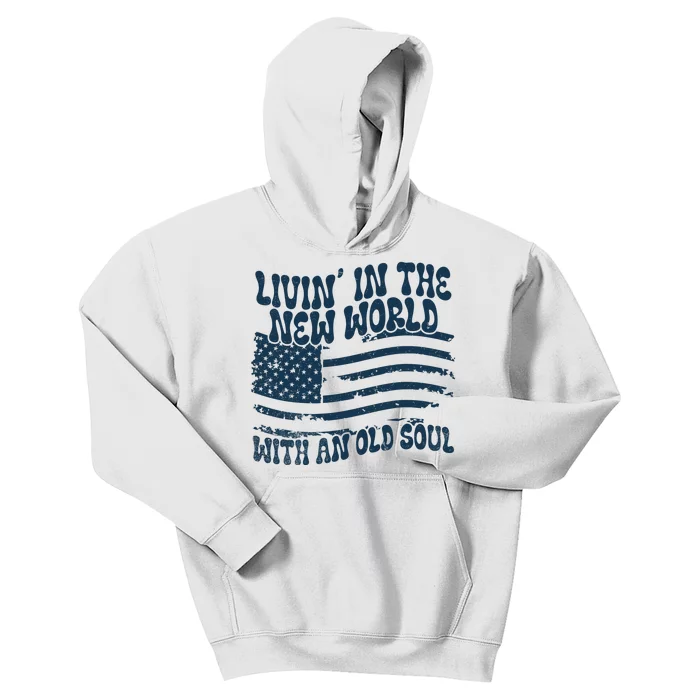 Living In The New World With An Old Soul Kids Hoodie