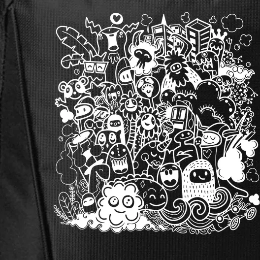 Little Cartoon Monster Mash Up City Backpack