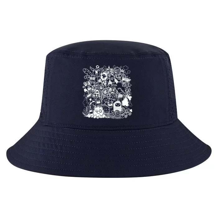 Little Cartoon Monster Mash Up Cool Comfort Performance Bucket Hat