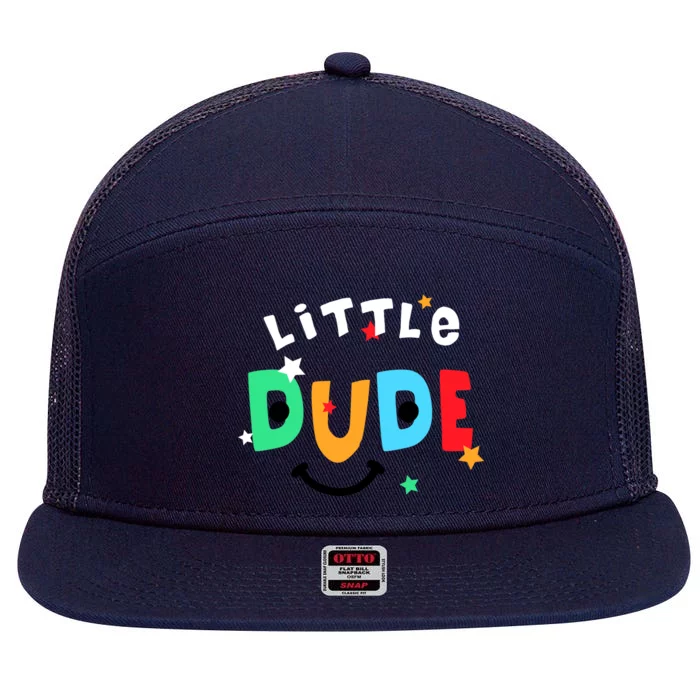 Little Dude 7 Panel Mesh Trucker Snapback Hat