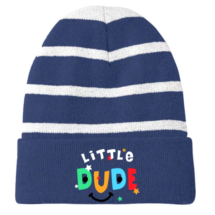 Little Dude Striped Beanie with Solid Band