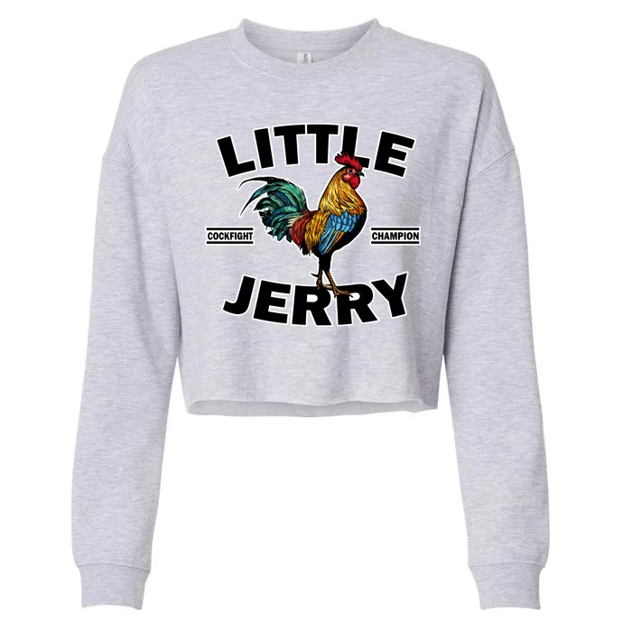 Little Jerry Cockfight Champion Cropped Pullover Crew