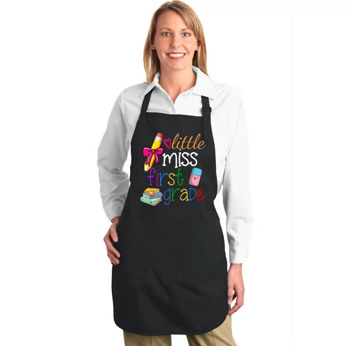 Little Miss First Grade Full-Length Apron With Pocket