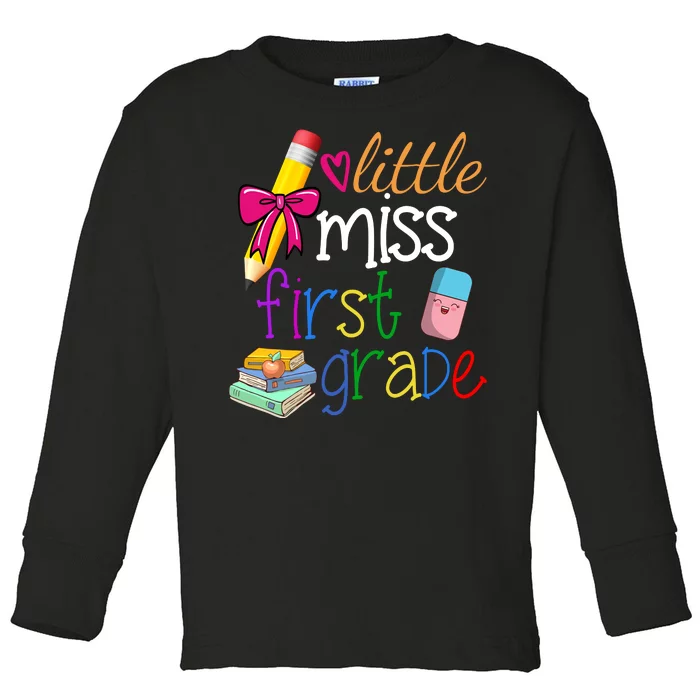 Little Miss First Grade Toddler Long Sleeve Shirt