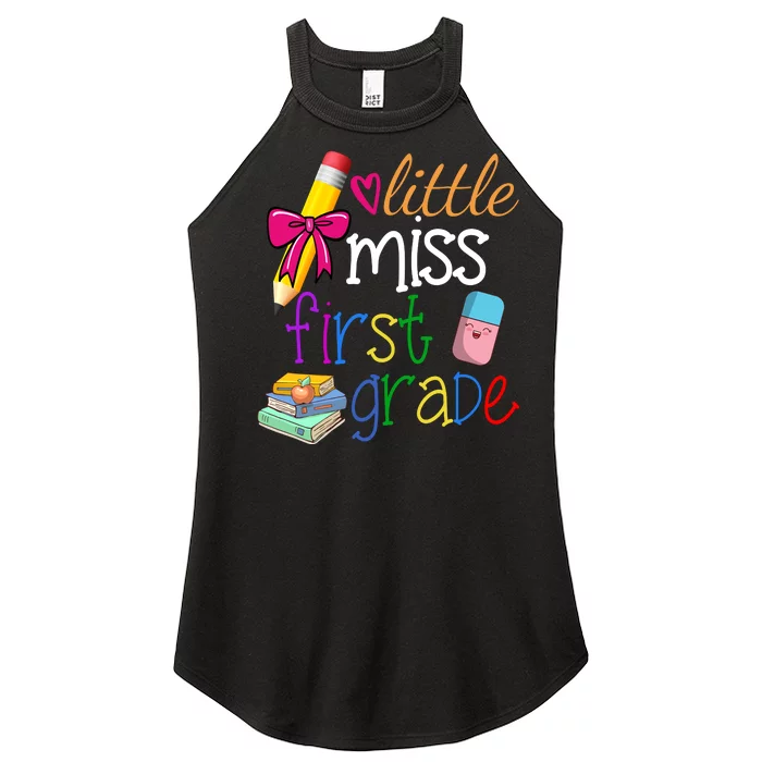 Little Miss First Grade Women’s Perfect Tri Rocker Tank