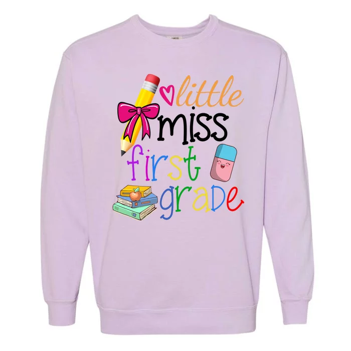 Little Miss First Grade Garment-Dyed Sweatshirt