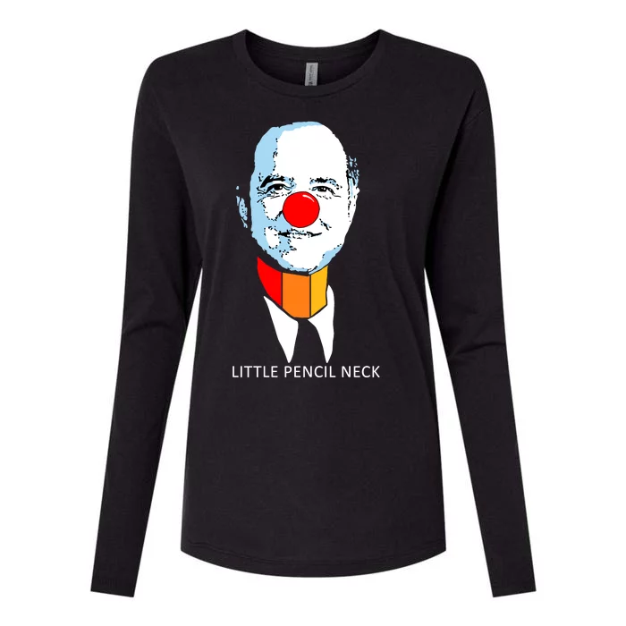 Little Pencil Neck Clown Pro Donald Trump Womens Cotton Relaxed Long Sleeve T-Shirt