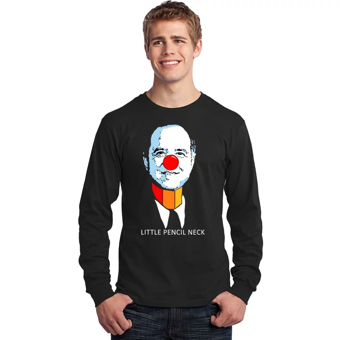 Little Pencil Neck Clown Pro Donald Trump Long Sleeve Shirt