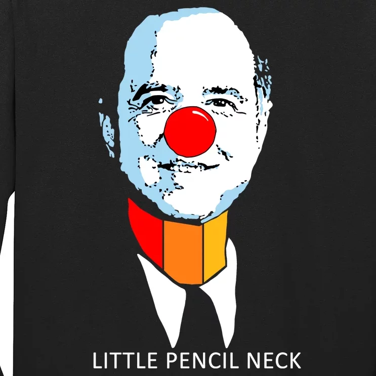 Little Pencil Neck Clown Pro Donald Trump Long Sleeve Shirt