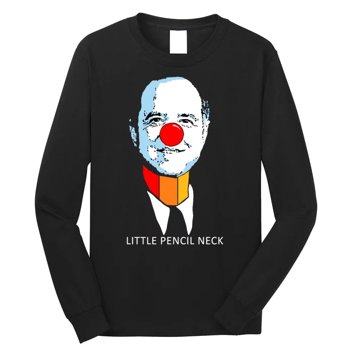 Little Pencil Neck Clown Pro Donald Trump Long Sleeve Shirt